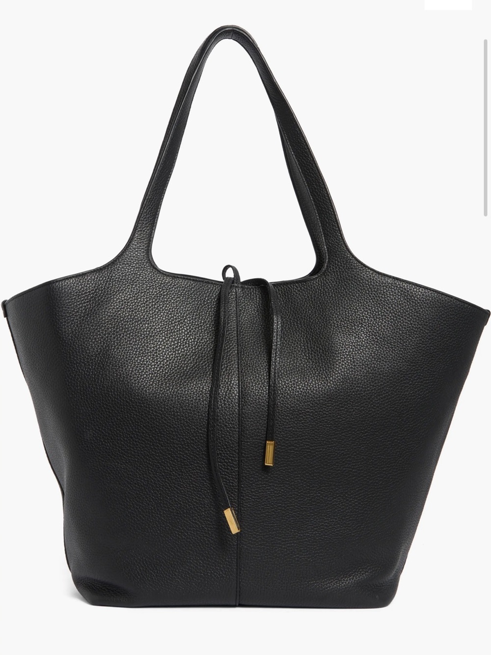 Vince Meadow Large Leather Drawstring Tote